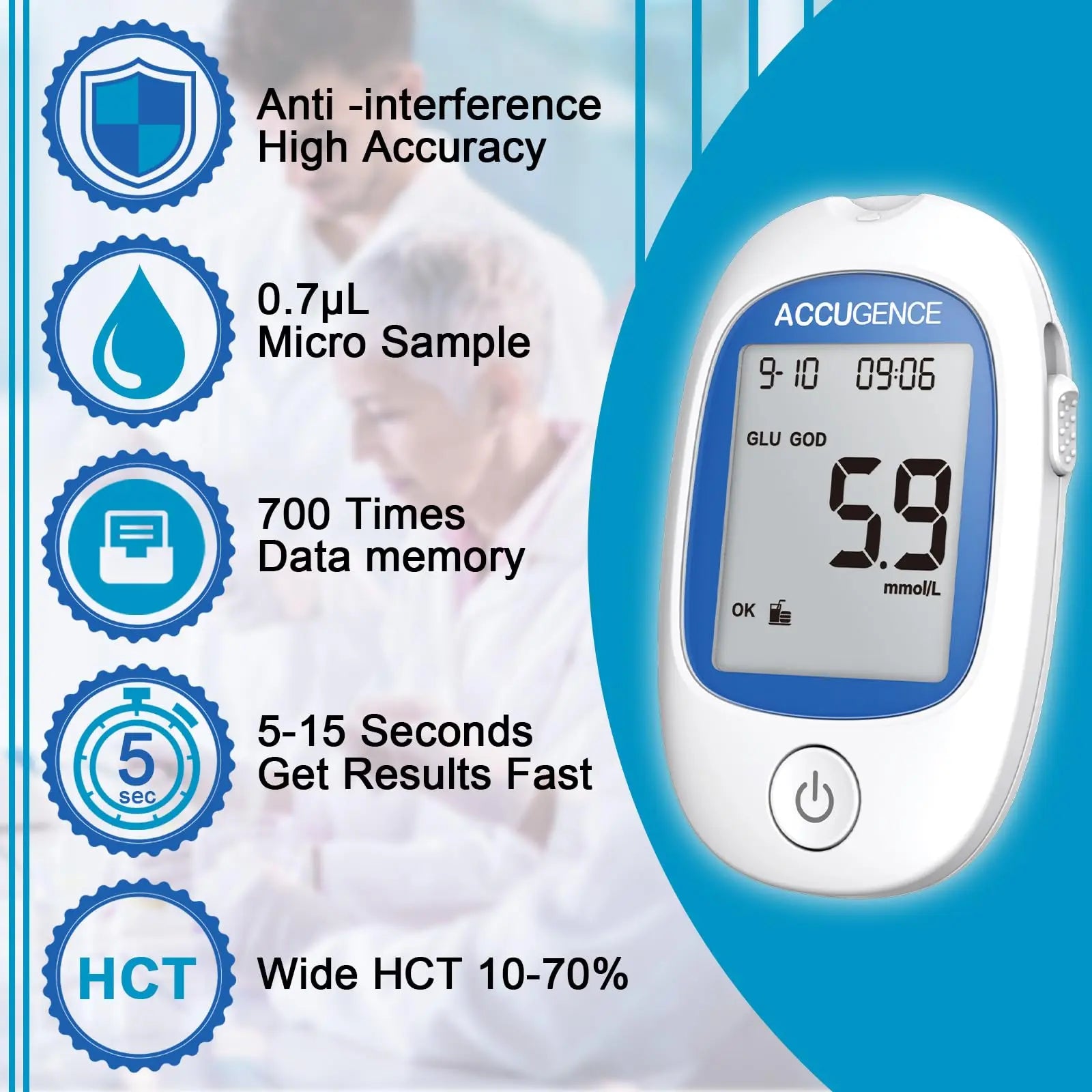 SusWel™ Blood Glucose / Uric Acid / Blood Ketone 3 in 1 Test Kit SusWel - AiDex