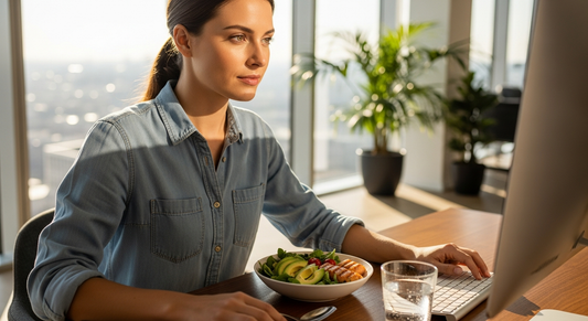 Beat afternoon fatigue with CGM glucose monitoring. Learn how blood sugar spikes cause energy crashes and food strategies to maintain focus all day.