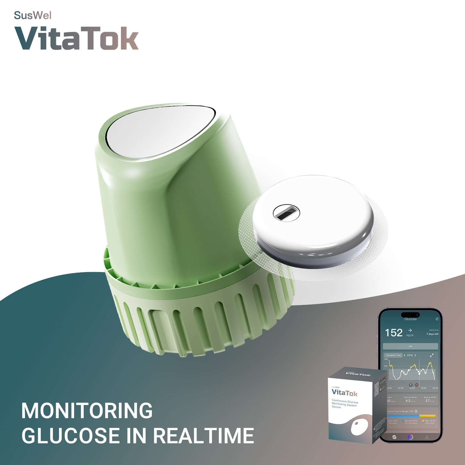 VitaTok™ CGM – AI-Powered CGM | 15-Day Sensor