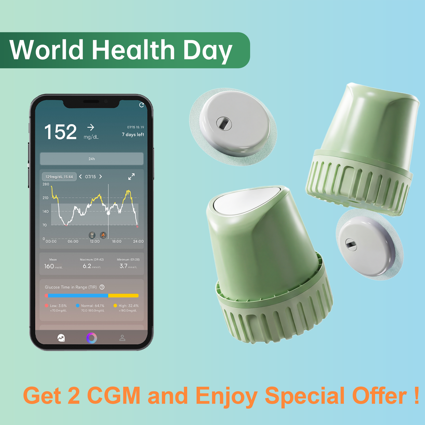 🔥 World Health Day Sale : 2-Pack VitaTok™ CGM