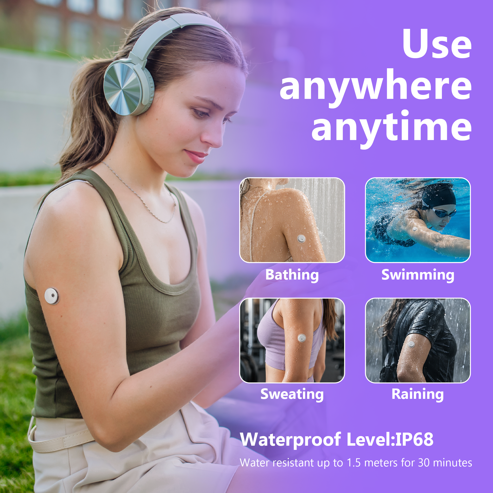 VitaTok CGM – AI-Powered Continuous Glucose Monitor | 15-Day Sensor
