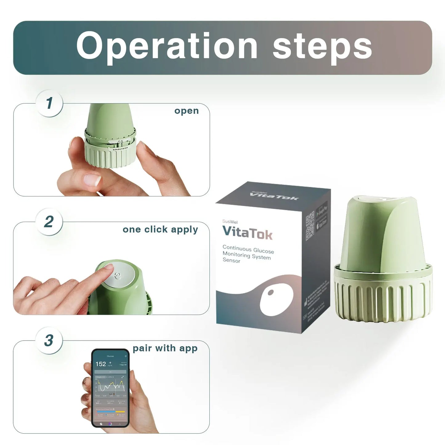 VitaTok™ LinX CGM Sensor SusWEL